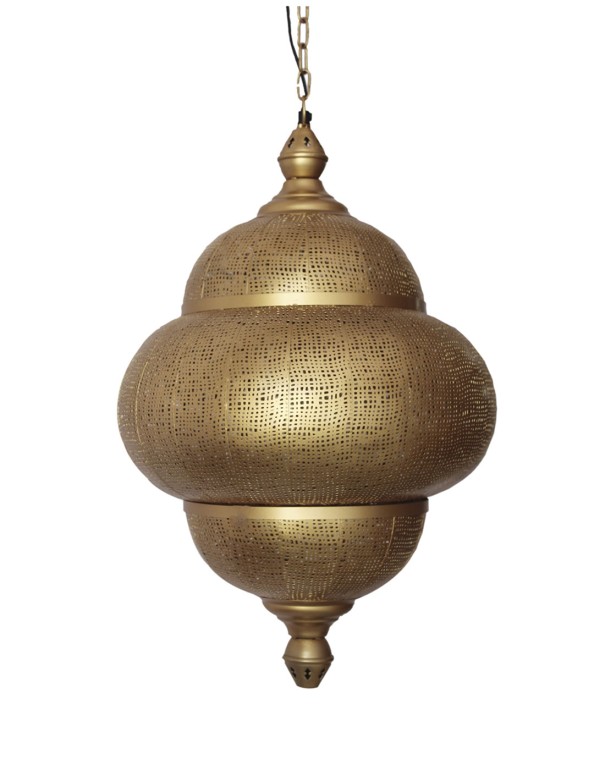 Lámpara india dorada