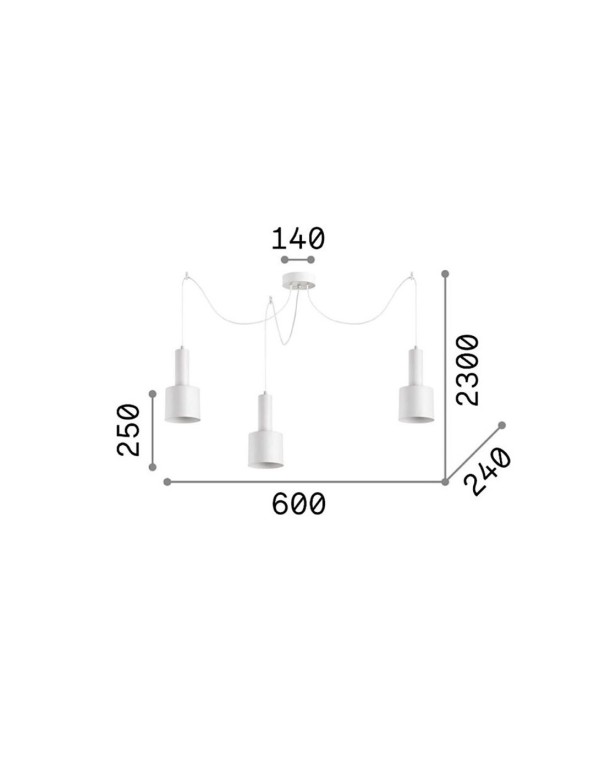 Lámpara de Techo Metal Dorado Puntos...
