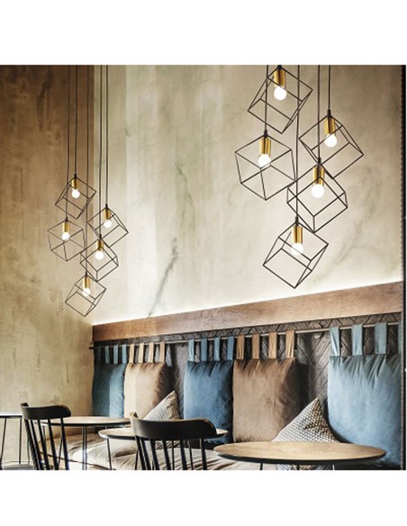 Lámparas Varillas Cubos Low Cost