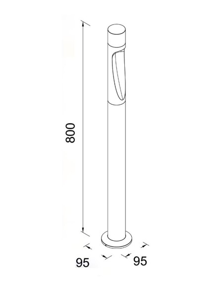 Aran Baliza 80 CM Mantra Exterior Gris IP 65