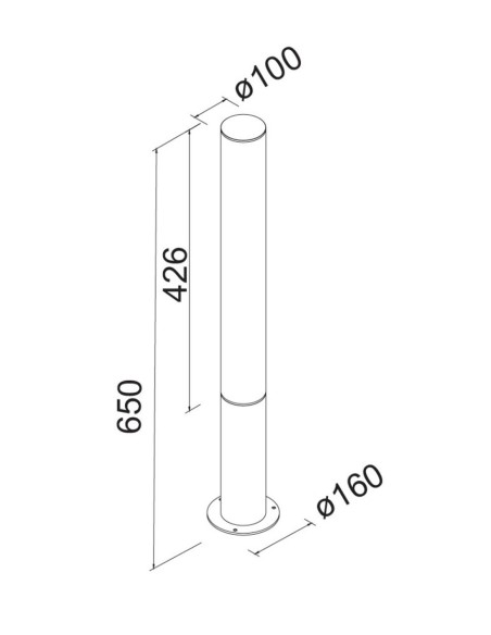 Gant Baliza Mantra Exterior Negra IP 65