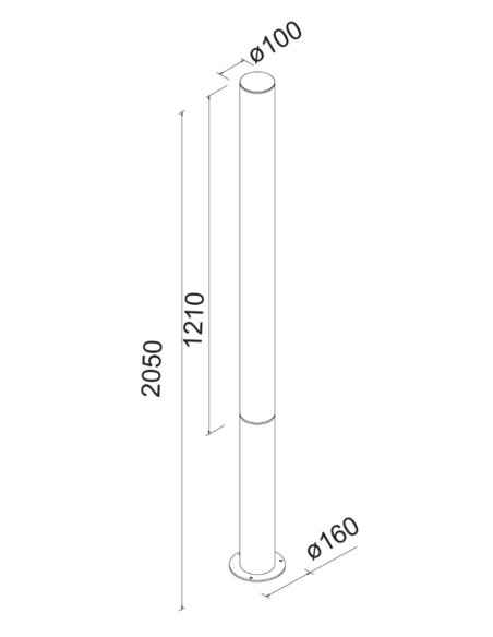 Farola Gant 205 CM Mantra Exterior Marrón IP 65