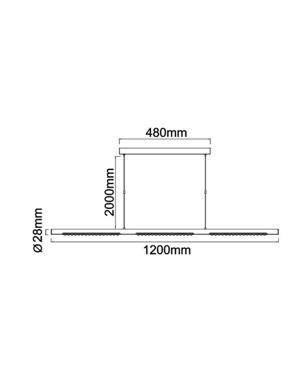 Meca Mantra Lámpara Lineal Blanca 28W...