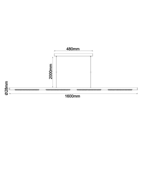 Meca Mantra Lámpara Lineal Blanca 38W 4000K