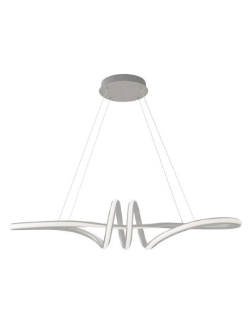 Lámpara led plata entrelazada