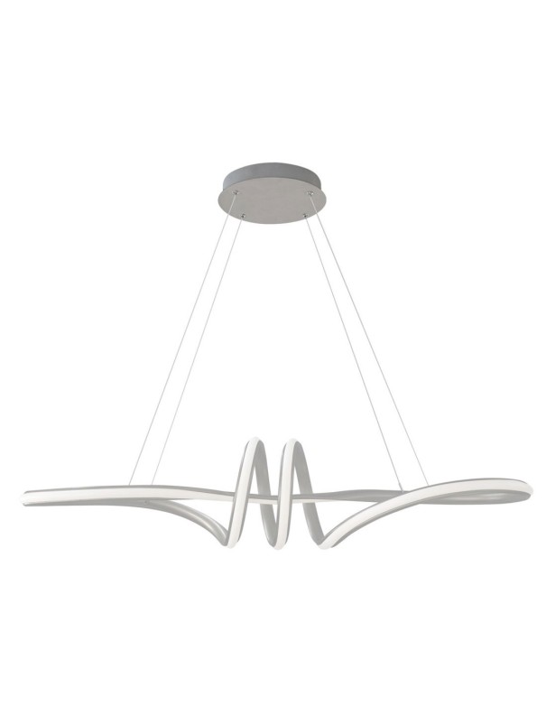 Lámpara led plata entrelazada