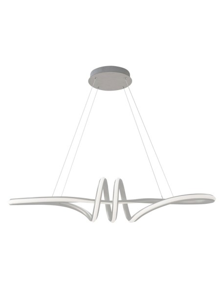 Lámpara led plata entrelazada