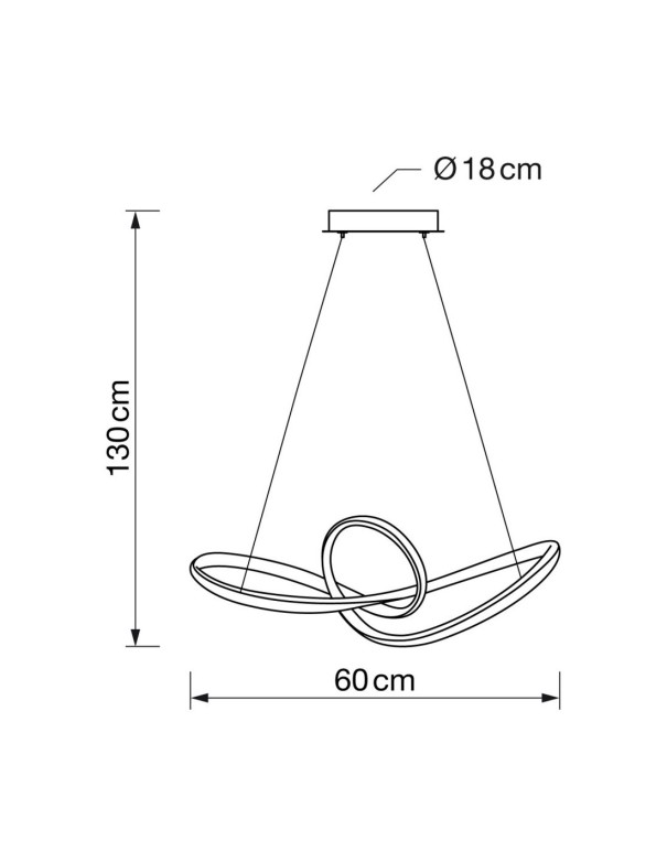 Lámpara Minimalista Led Negra