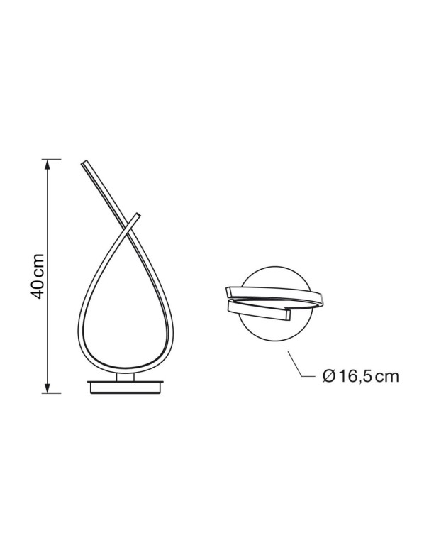 Lámpara Sobremesa  Led Cuero
