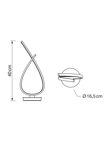 Lámpara Sobremesa  Led Cuero
