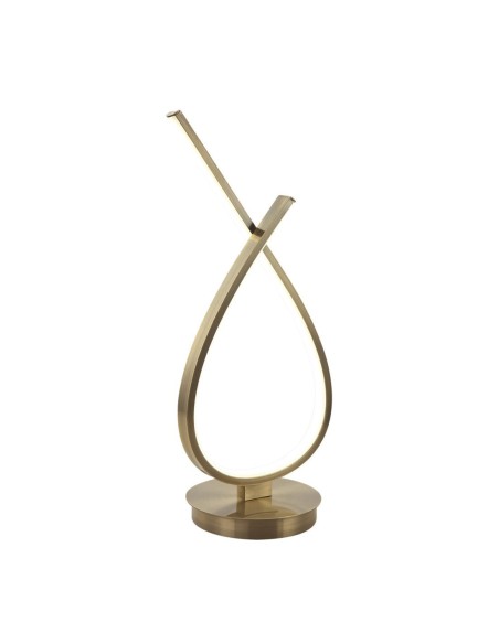 Lámpara sobremesa de led acabado cuero