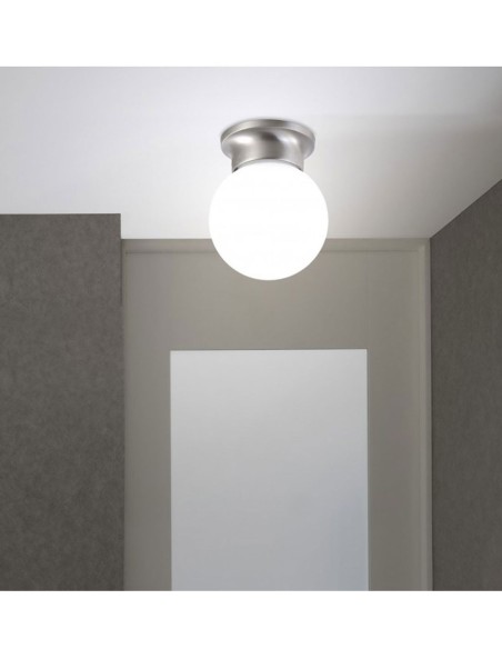 Plafón de techo con bola de cristal opal