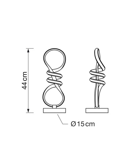Sobremesa LED Nudo Gris