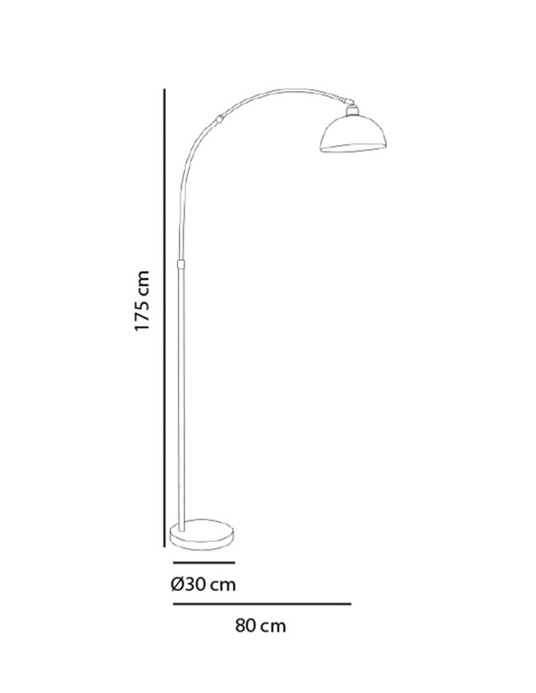 Lámparas de Pie Arco Dorada