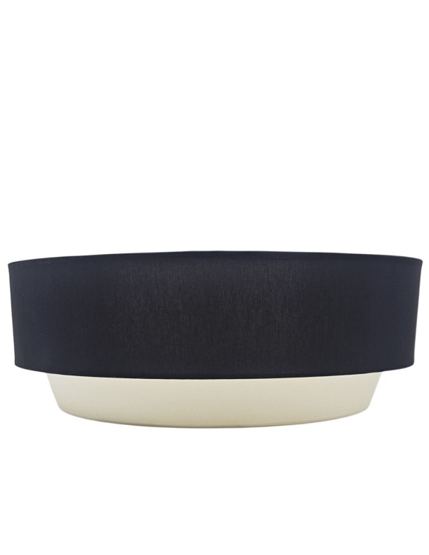 Plafón Textil Negro y Blanco