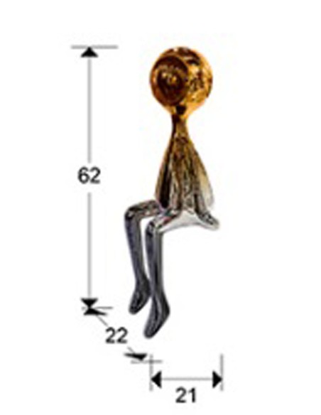 Sit Down Figura Gris/Naranja Schuller