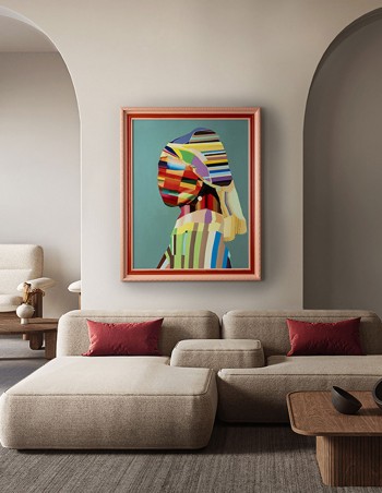 Cuadro joven con perla pop