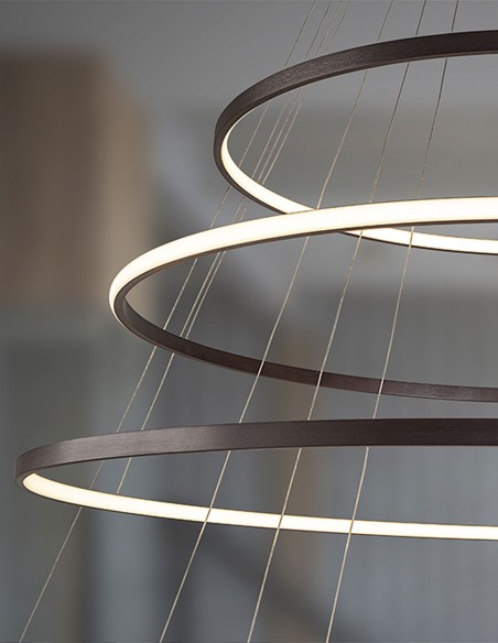 Odessa Lámpara 7 Aros Bronce