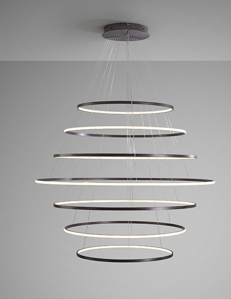 Odessa Lámpara 7 Aros Bronce