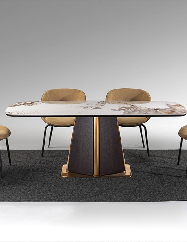 Luca Mesa de Comedor Roble Oscuro