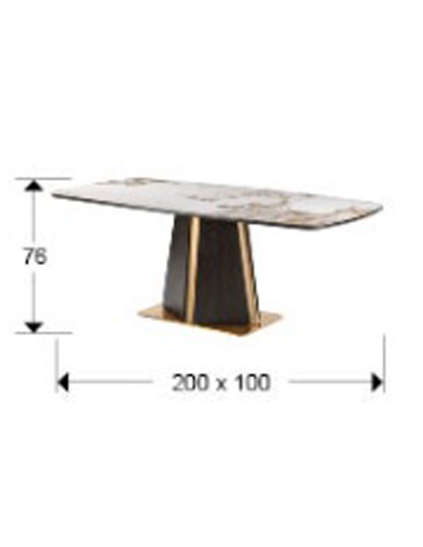 Luca Mesa de Comedor Roble Oscuro