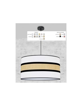 Lámpara Caña y Beige...