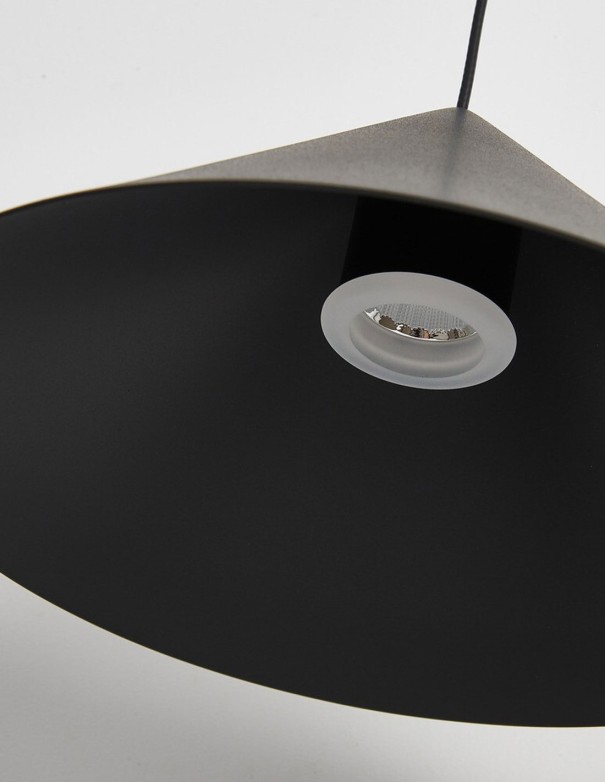 Cono Lámpara Colgante Negro 10W Mantra
