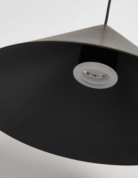Cono Lámpara Colgante Negro 10W Mantra
