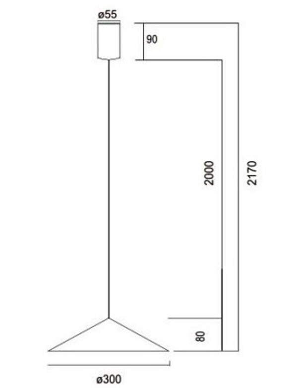 Cono Luminaria Mantra 30 CM Cobre