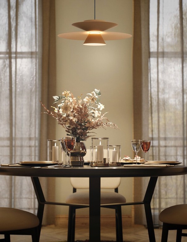 Lámpara Estrella Mantra caqui mate