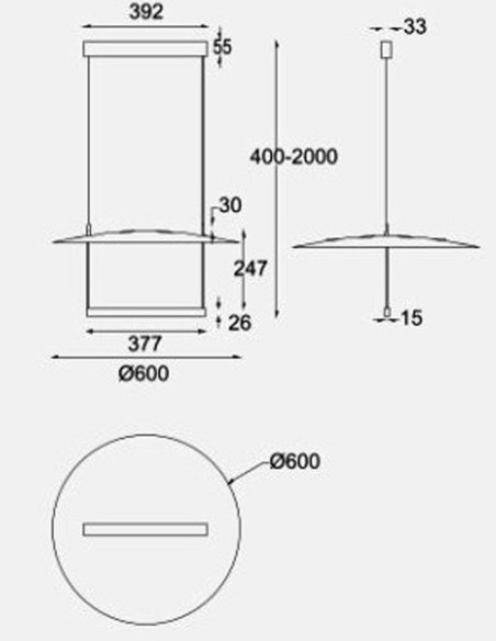 Sun II Lámpara Led 30W Mantra