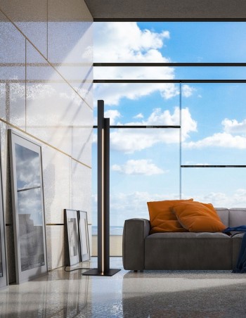 Lámpara de pie Manhattan negro