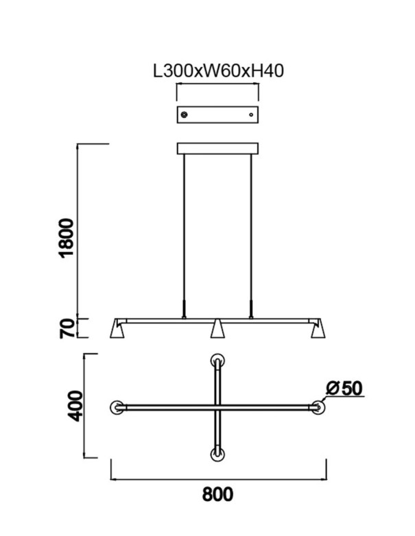 Africa Lámpara Led 4 luces Mantra