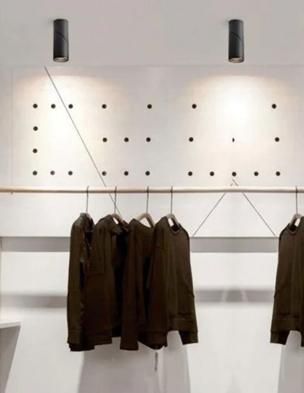 Foco aluminio negro multidirección