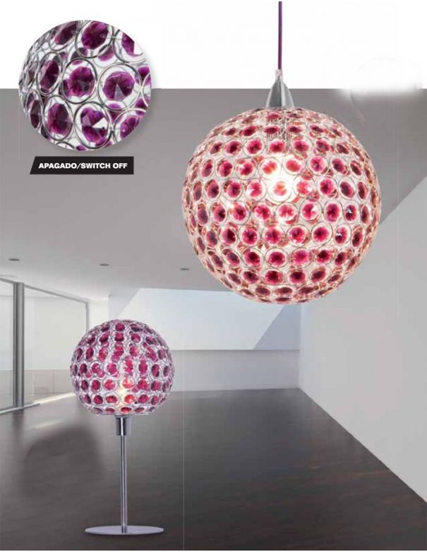 Lámparas Bola Rosa