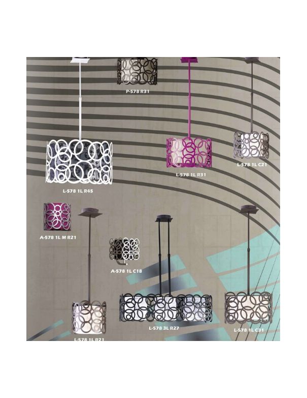 Lámpara Marrón PANTALLAS VARIOS COLORES