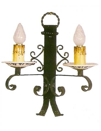 Aplique 2 luces negro